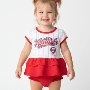 Philadelphia Phillies Baby Girls Cheer Dress &